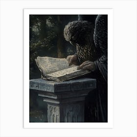 Eagle Reading A Book Art Print