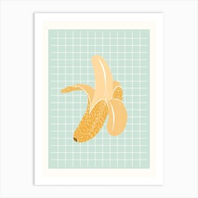 Checkered Banana Art Print