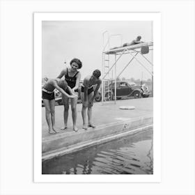 Learning To Swim, Vintage Art Print