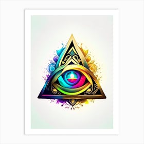 Triquetra, Symbol, Third Eye Tattoo 1 Art Print