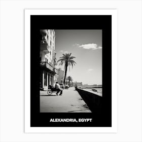 Poster Of Alexandria, Egypt, Mediterranean Black And White Photography Analogue 1 Art Print