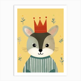 Little Lemur 3 Wearing A Crown Art Print