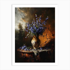 Baroque Floral Still Life Bluebell 1 Art Print