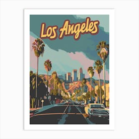 Los Angeles California Travel Poster Art Print