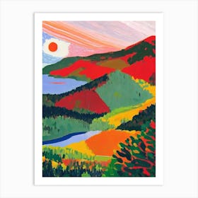 Acadia National Park United States Of America Abstract Colourful Art Print