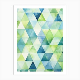 Watercolor Triangles 8 Art Print