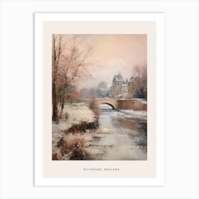 Dreamy Winter Painting Poster Richmond England 2 Art Print