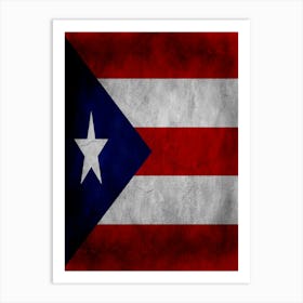 Puerto Rico Flag Texture Art Print