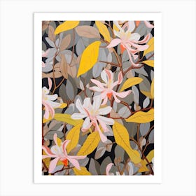 Honeysuckle 3 Flower Painting Art Print