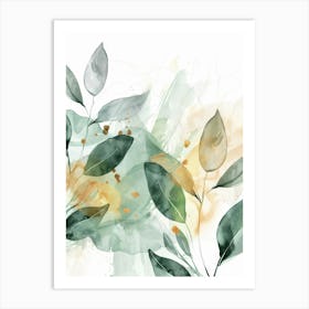 Watercolor Leaves 17 Art Print