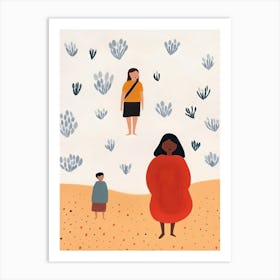 Summer In India, Tiny People And Illustration 4 Art Print