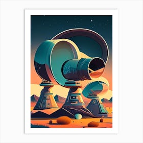 Telescope Array Comic Space Space Art Print