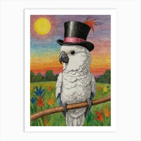 Cockatoo In Top Hat Art Print