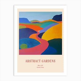 Colourful Gardens Wave Hill Usa Red Poster Art Print