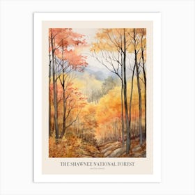 Autumn Forest Landscape The Shawnee National Forest 1 Poster Art Print