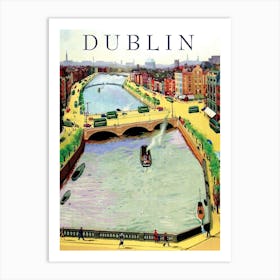 Dublin, O Connell Bridge Over The River Liffey Art Print