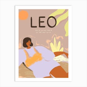 Leo Zodiac Sign Art Print