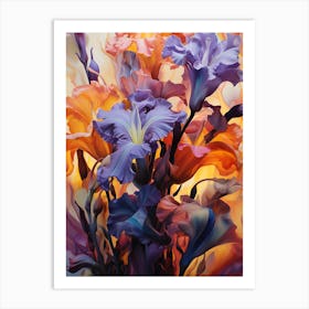 Iris Flowers Art Print