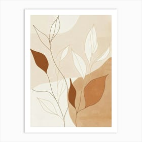 Abstract Leaves Canvas Print 2 Art Print