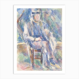 Man Wearing A Straw Hat, Paul Cézanne Art Print