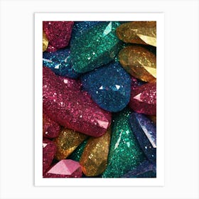 Multi Colored Glitter Art Print