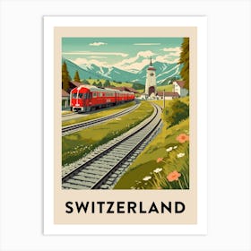 Vintage Travel Poster Switzerland 7 Art Print