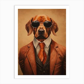 Gangster Dog Rhodesian Ridgeback 2 Art Print