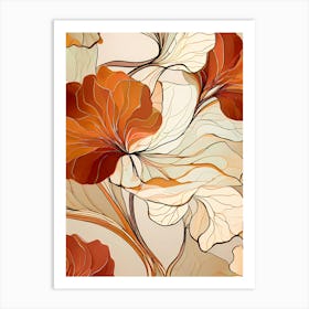 Abstract Floral Pattern 1 Art Print