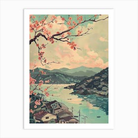 Nagasaki Japan 1 Retro Illustration Art Print