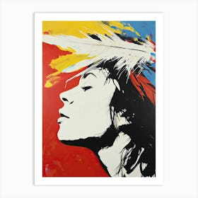 'Flying Feathers' Pop Art Art Print