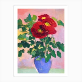 Ranunculus 2  Matisse Style Flower Art Print
