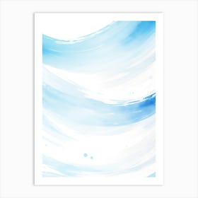 Blue Ocean Wave Watercolor Vertical Composition 12 Art Print