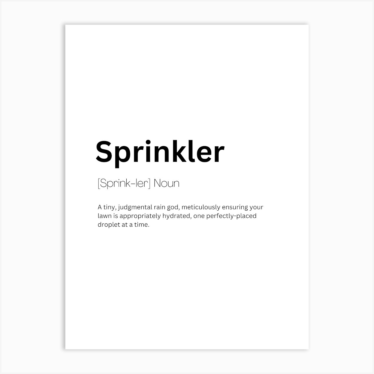 Sprinkler Definition Meaning Poster