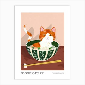 Foodie Cats Co Cat And Ramen 2 Art Print