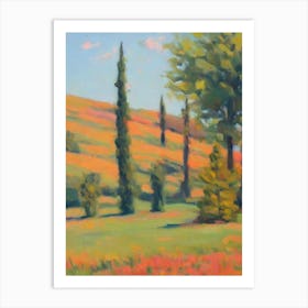 Bald Cypress Tree Watercolour 1 Art Print