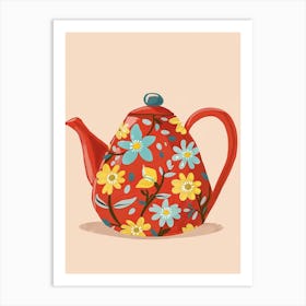 Teapot With Flowers 9 Art Print