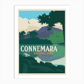 Connemara National Park Travel Poster Art Print