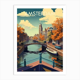 Amsterdam Netherlands City Travel Art Print