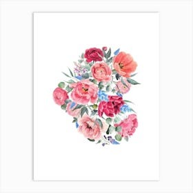 Watercolor Roses 2 Art Print