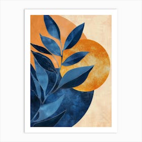 Blue And Orange Canvas Print Art Print