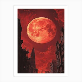 Red Moon Art Print