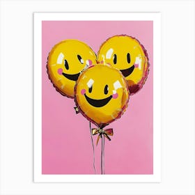 Smiley Balloons 1 Art Print