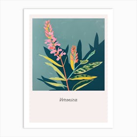 Veronica Flower Square Flower Illustration Poster Art Print