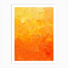 Abstract Orange Sunset Art Print