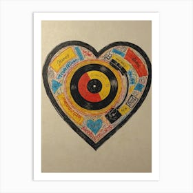 Heart Of Vinyl 2 Art Print