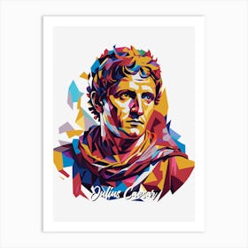 Julius Caesar 01 Portrait WPAP Pop Art Art Print