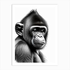 Baby Gorilla Gorillas Graffiti Style 2 Art Print