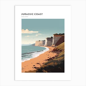 Jurassic Coast England 2 Hiking Trail Landscape Poster Art Print