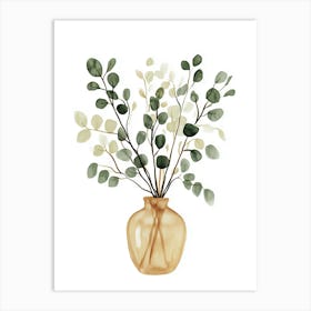 Eucalyptus In Vase Art Print