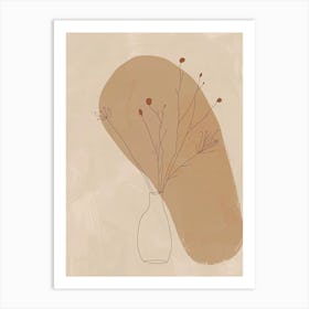 Kyoto Botanical Garden Boho Line Art Art Print